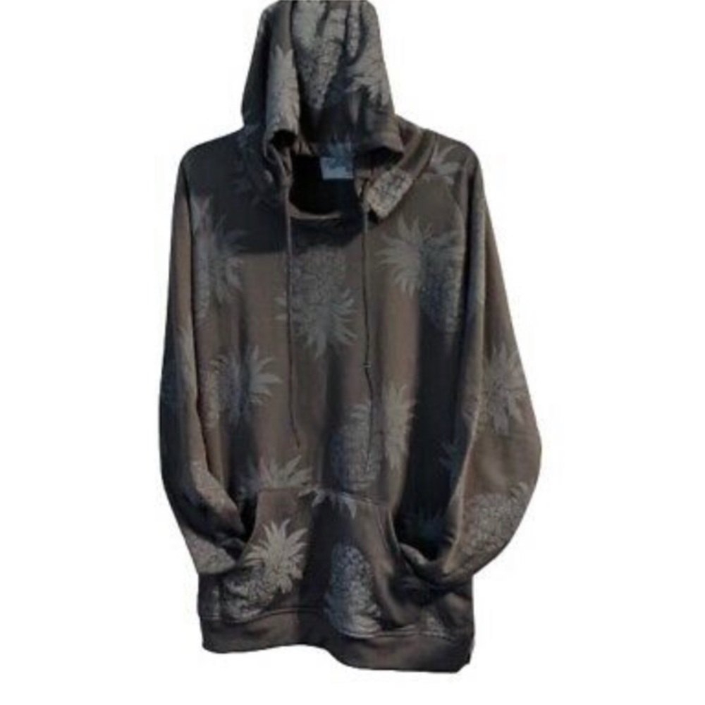 Unisex Pineapple Grey Oversized Drawstring Hoodie - image 2